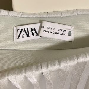 Zara satin pleated skirt